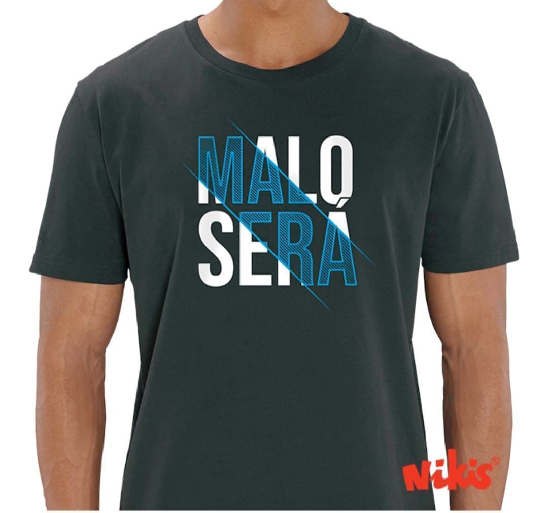 Camiseta Malo Será negra - Imagen 1