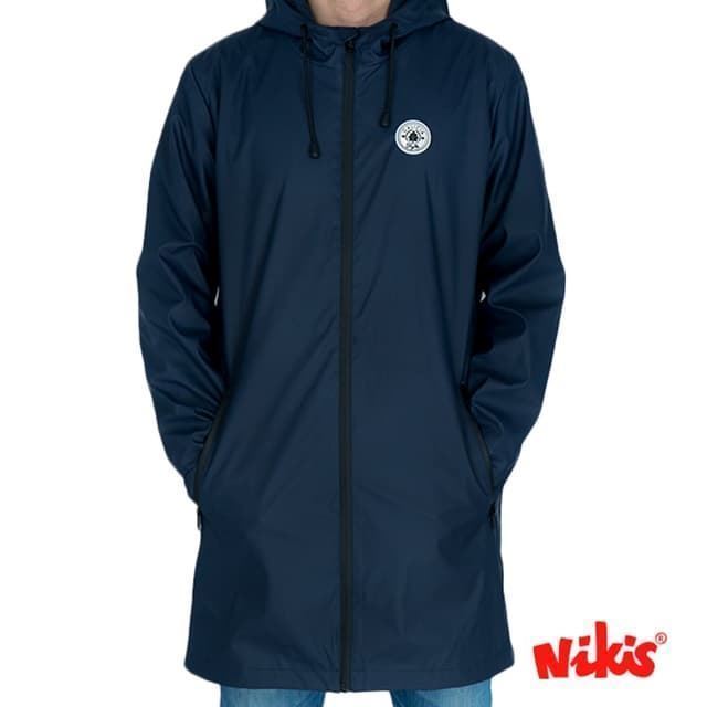 Chaqueta impermeable estilo joven azul - Imagen 1