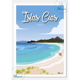 Lámina Cíes (enmarcada) - Imaxe 1